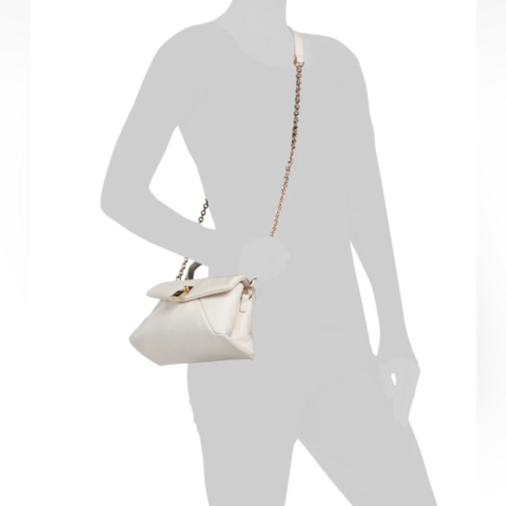 🆕 Ted Baker Poppy Mini Satchel Natural Cream Leather Crossbody Bag - Picture 8 of 14